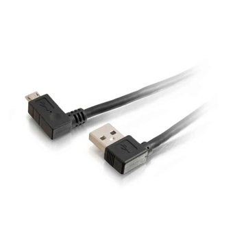 CABLES TO GO, 2M USB 2.0 A RIGHT ANGLE MALE TO MICRO-USB B RIGHT ANGLE MALE CABLE (6.5FT)